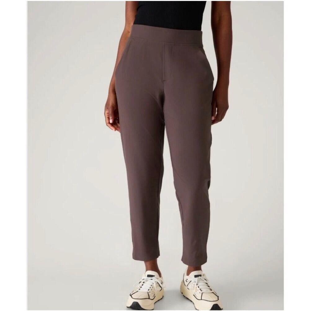 Athleta Pants Womens 4 Gray Purple Brooklyn Mid Rise Ankle Pull On Commute City